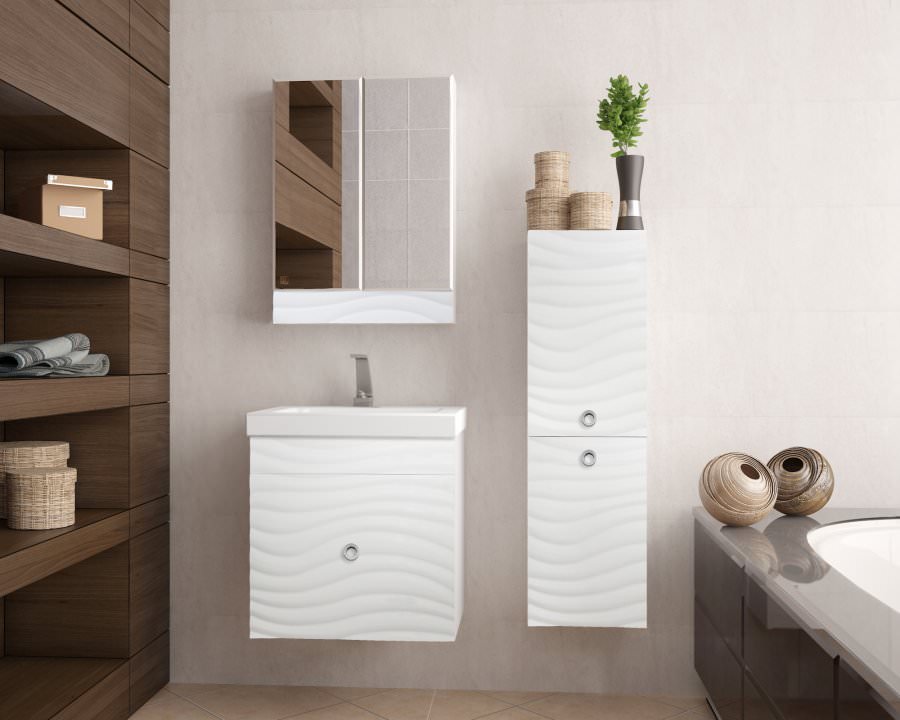 Тумба под раковину  подвесная Style Line Вероника 60  белый ЛС-00000727 в 100Kran: Широкий выбор и доступные цены.