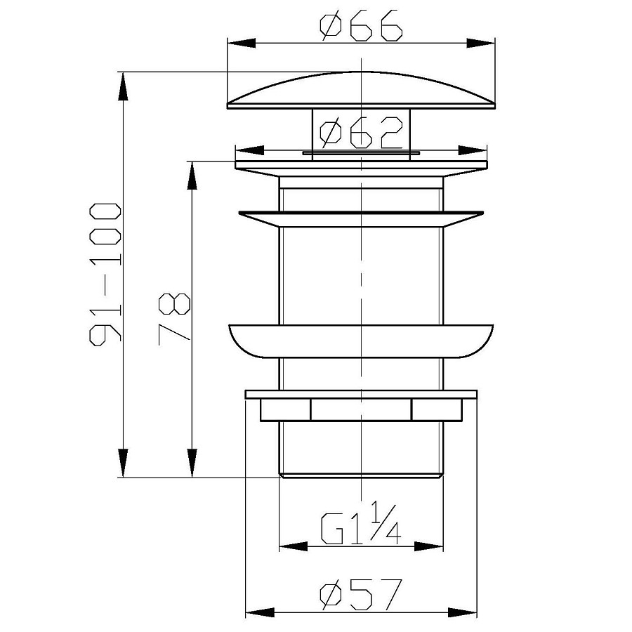 Донный клапан BelBagno BB-SC-ORO золото в 100Kran: Широкий выбор и доступные цены.