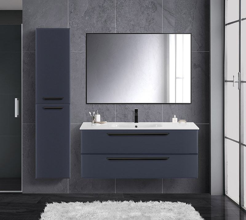 Тумба с раковиной подвесная CEZARES 120 см ECO-CER-1200-2C-SO-GR-P Grafito в 100Kran: Широкий выбор и доступные цены.