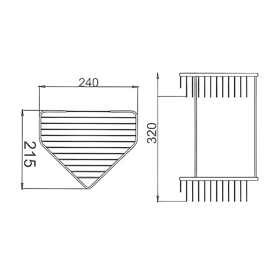 Полка угловая Maretti AC58R335-2 хром в 100Kran: Широкий выбор и доступные цены.