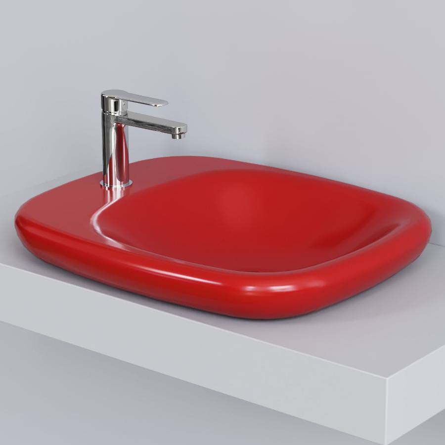 Раковина накладная Ambassador Diamond 126T21101 540*450*100 красная в 100Kran: Широкий выбор и доступные цены.