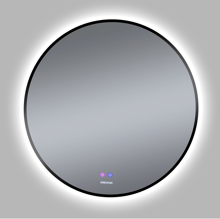 Зеркало GROSSMAN 1970702 COSMO-норма BLACK 700*700*45 LED с сенсорным выключателем и подогревом 100Kran: Широкий выбор и доступные цены.