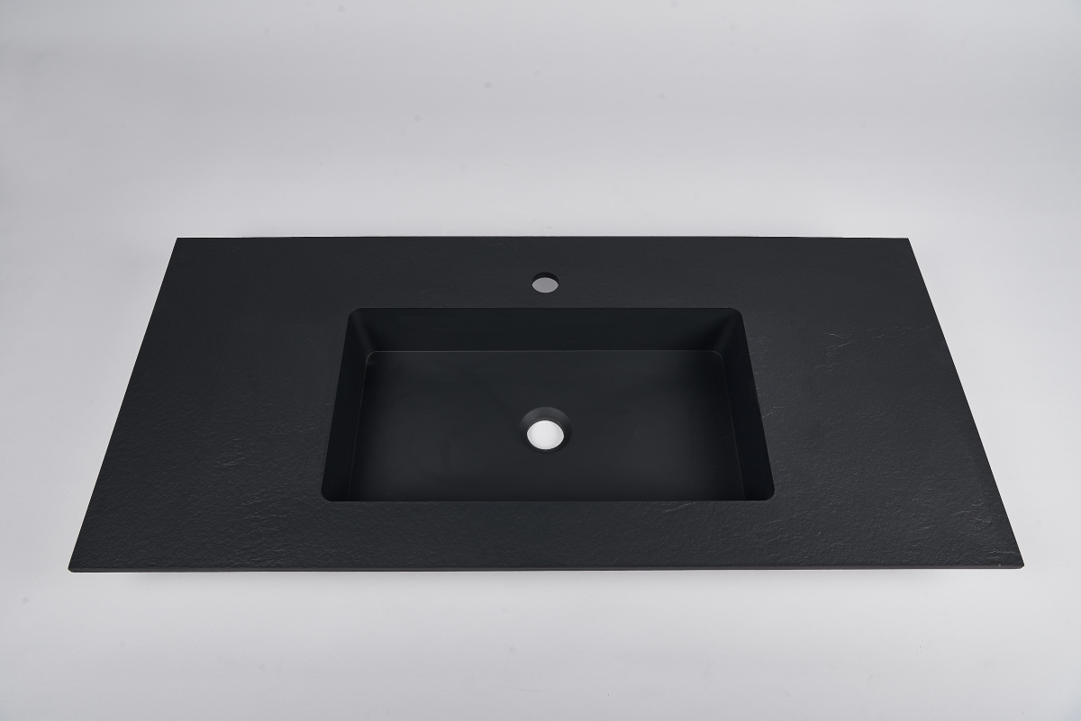 Раковина мебельная ACQUABELLA INTEGRA SF SLATE 100 NEGRO черный матовый в 100Kran: Широкий выбор и доступные цены.