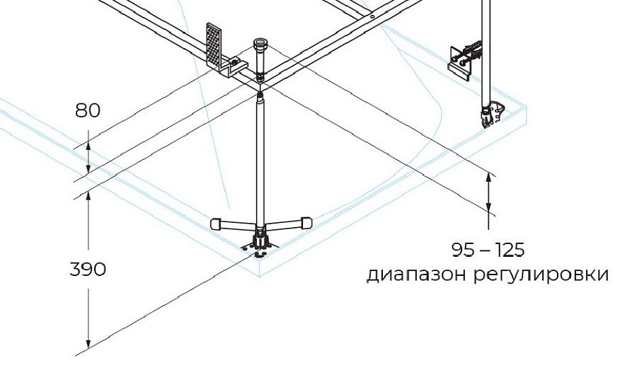Металлическая ножка для ванн Cezares 9002021 в 100Kran: Широкий выбор и доступные цены.