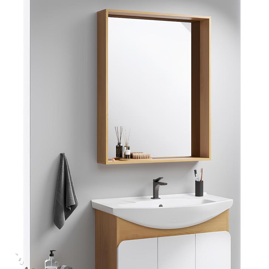 Зеркало AQWELLA Basic в раме 80х100 см BAS0210DZ дуб золотой 100Kran: Широкий выбор и доступные цены.