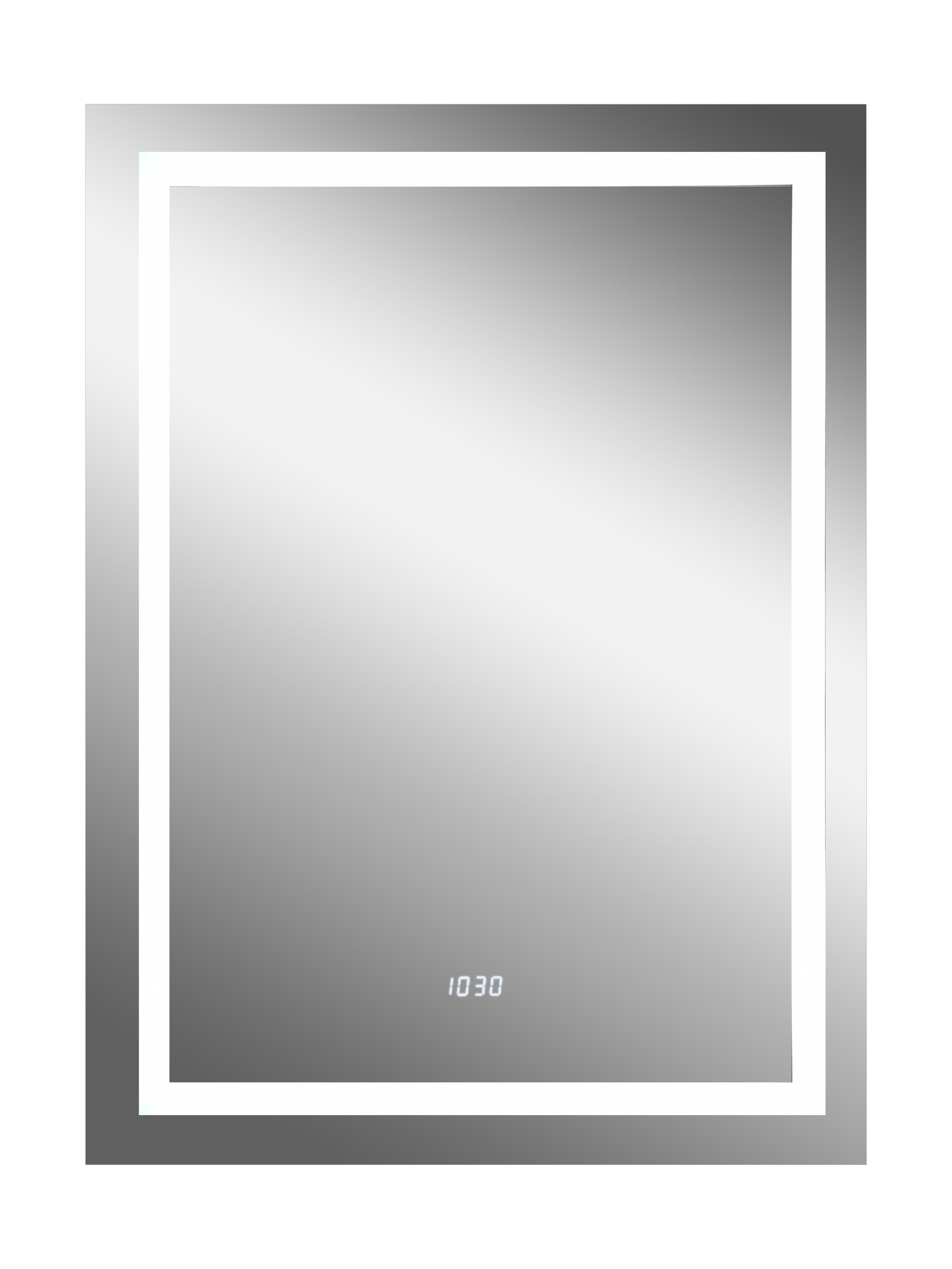 Зеркало с подсветкой "Verte Led" 600х800 с часами, датчиком движения ЗЛП478 100Kran: Широкий выбор и доступные цены.