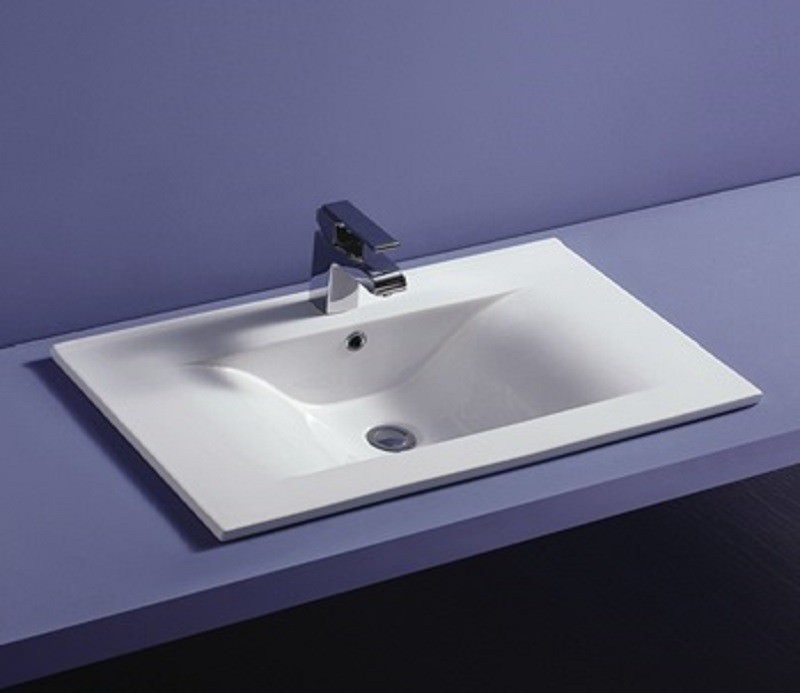 Раковина врезная  CeramaLux YJ807-75 76 см белая в 100Kran: Широкий выбор и доступные цены.