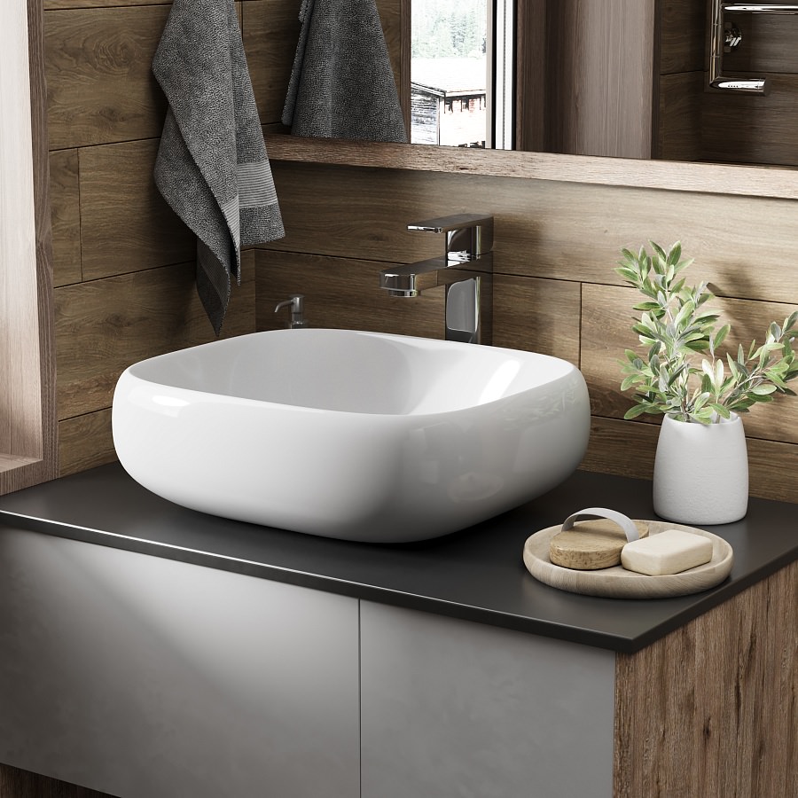 Раковина накладная Grossman Falcon GR-3053 450х400х145 мм белая в 100Kran: Широкий выбор и доступные цены.