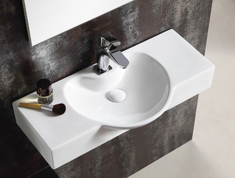 Раковина подвесная CeramaLux STR4282B 80,5 см белая в 100Kran: Широкий выбор и доступные цены.