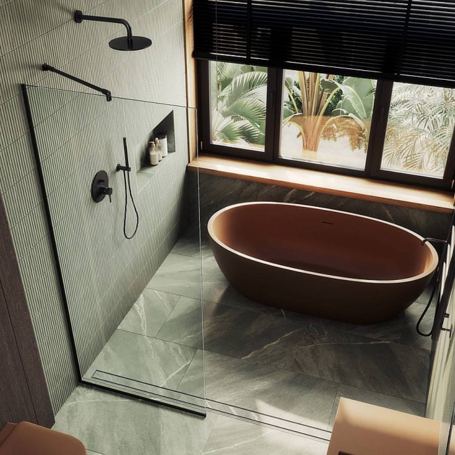 Душевая перегородка в узком профиле MaybahGlass 195х89 см MGD-689-6у стекло бесцветное в 100Kran: Широкий выбор и доступные цены.