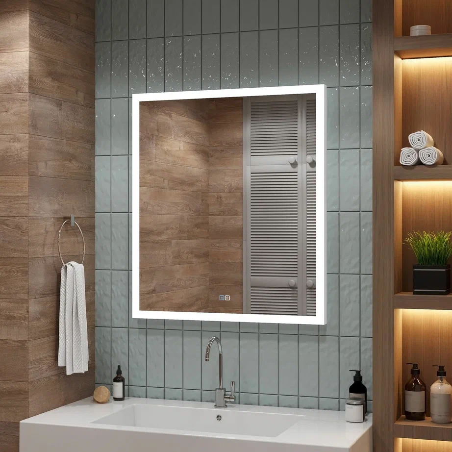 Зеркало с подсветкой "Sevilla medium" 800x900 ЗЛП642 100Kran: Широкий выбор и доступные цены.