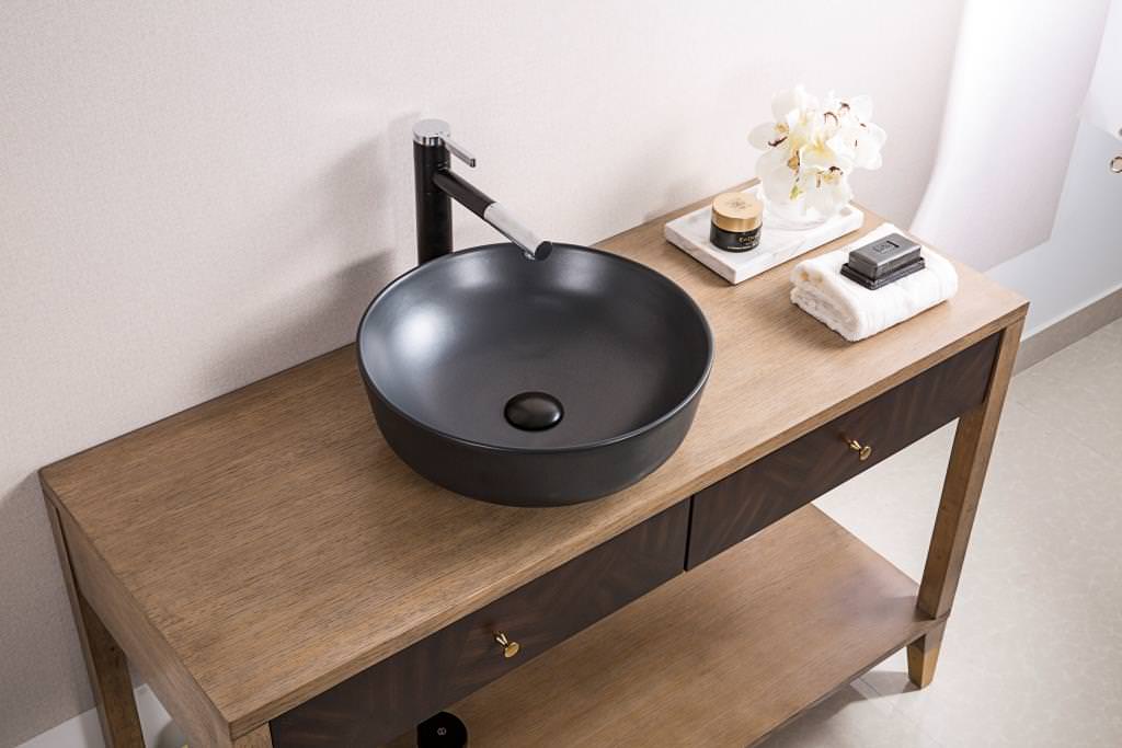 Накладная раковина BelBagno BB1315-H301 41  см черная матовая в 100Kran: Широкий выбор и доступные цены.