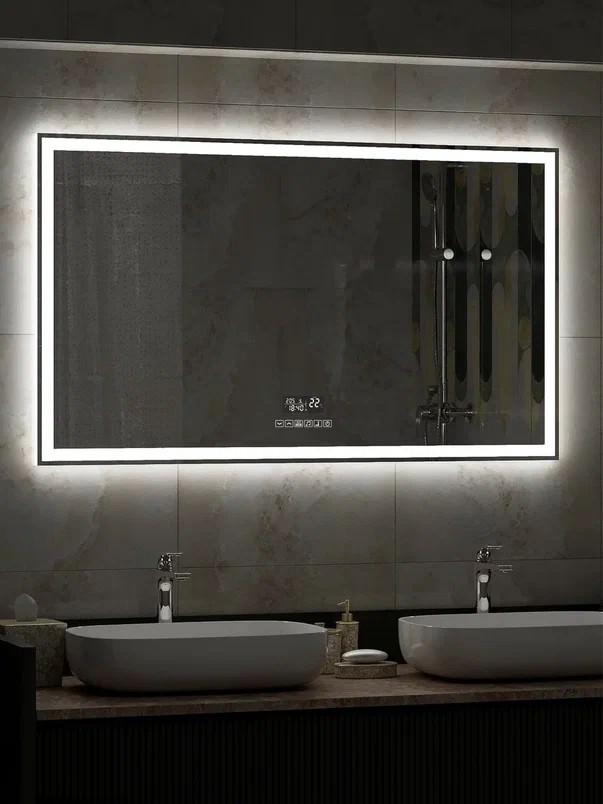Зеркало с подсветкой "Mercury Led" 1000х700 с музыкальным блоком, подогревом 100Kran: Широкий выбор и доступные цены.