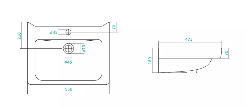 Раковина мебельная Santek Тигода 55 см белая 1.WH30.2.126 в 100Kran: Широкий выбор и доступные цены.