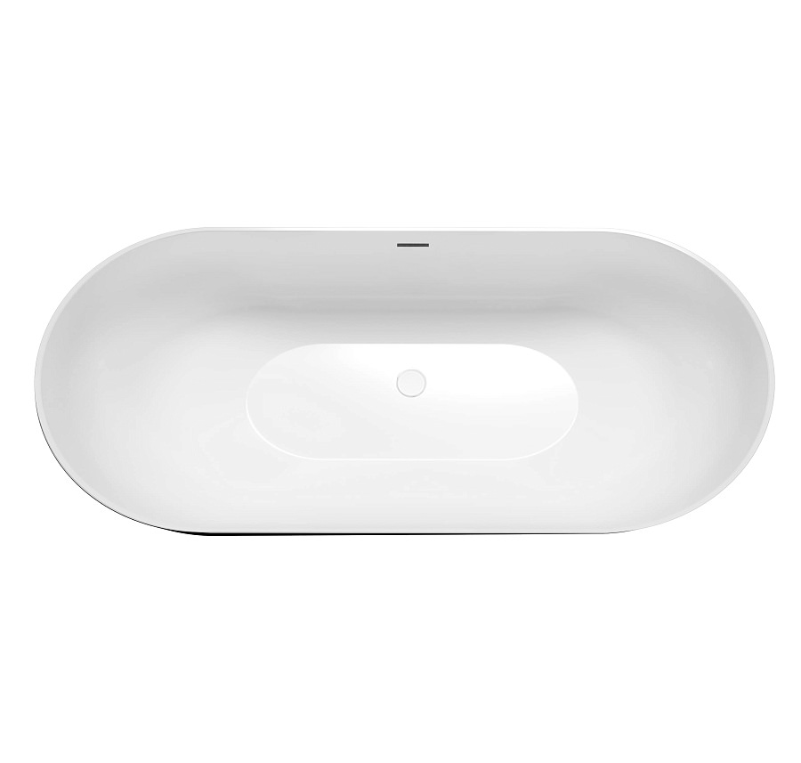 Ванна отдельностоящая Grossman Classic GR-2501MB 170х80х58 см черный/белый матовый в 100Kran: Широкий выбор и доступные цены.