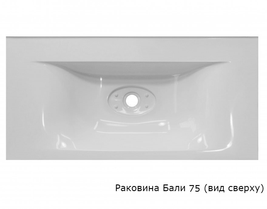 Тумба с раковиной подвесная Style Line  Экзотик 75 умывальник Бали 75 белый/ коричневый ЛС-00000401 в 100Kran: Широкий выбор и доступные цены.