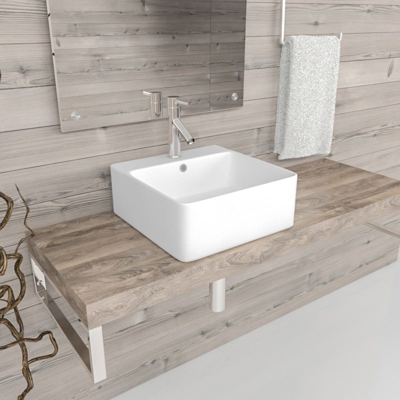 Раковина накладная ESBANO 40 см ESRNCIRC40W CIRCON-40 (white) белый в 100Kran: Широкий выбор и доступные цены.