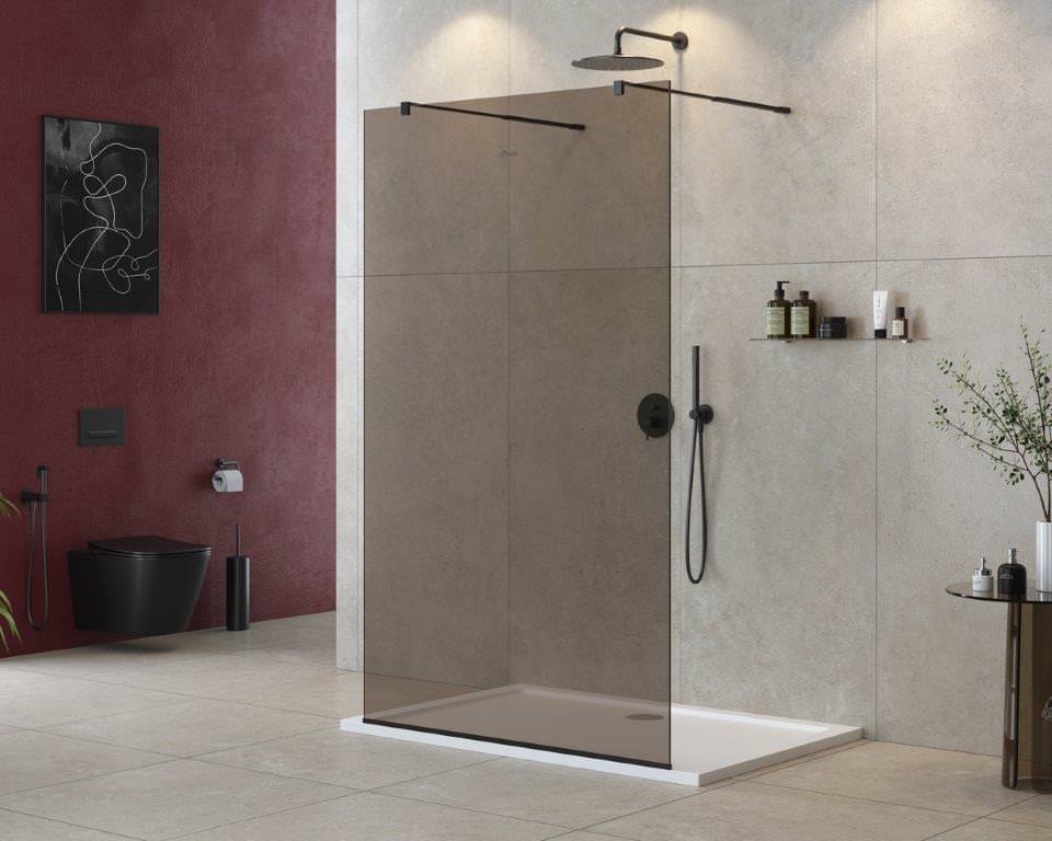Душевая перегородка CEZARES 120х195 см LIBERTA LIBERTA-L-2-120-BR-NERO Черный в 100Kran: Широкий выбор и доступные цены.
