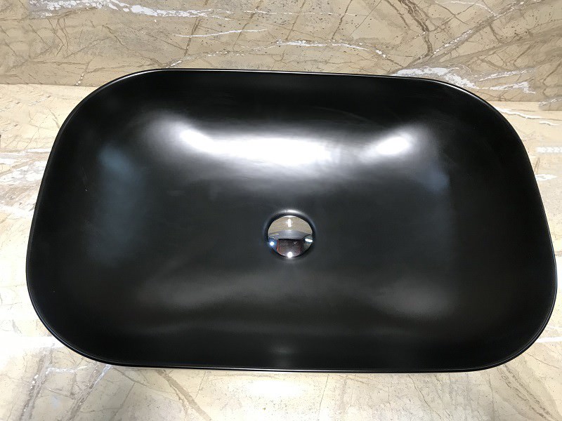 Раковина накладная  CeramaLux 78106MB 60 см черная матовая в 100Kran: Широкий выбор и доступные цены.
