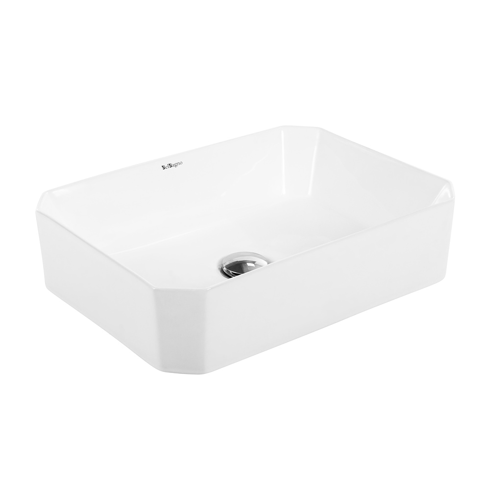 Накладная раковина BelBagno BB1386 36,5  см белая глянцевая в 100Kran: Широкий выбор и доступные цены.