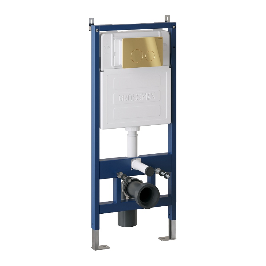 Комплект 3 в 1: Grossman инсталляция 900.K31.01.000+клавиша 700.K31.05.30M.30M золото глянцевый+унитаз GR-4440BMS в 100Kran: Широкий выбор и доступные цены.