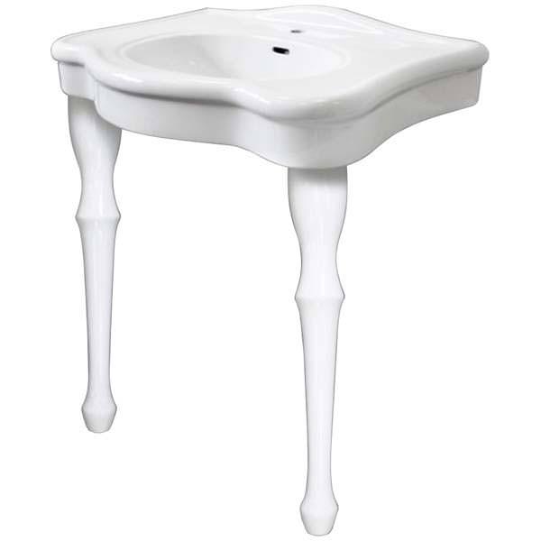 Раковина на фигурных ножках Creo Orleans 81х55  белая OR3300+OR3310 в 100Kran: Широкий выбор и доступные цены.