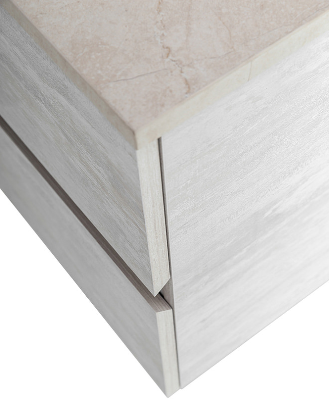 Тумба с раковиной подвесная CEZARES 120 см MOLVENO 46-120-2C-SO-LB Legno Bianco в 100Kran: Широкий выбор и доступные цены.
