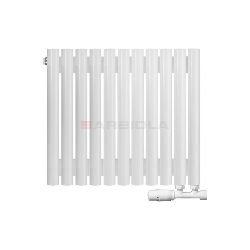 Вертикальный радиатор с нижним подключением Arbiola Iris V 108513 54,2 х 60 см белый матовый ral 9016 от интернет-магазина сантехники 100Kran!