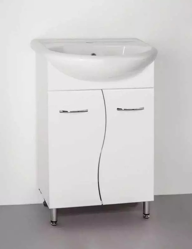Тумба под раковину напольная Style Line № 12 55 см белый ЛС-000010055 в 100Kran: Широкий выбор и доступные цены.