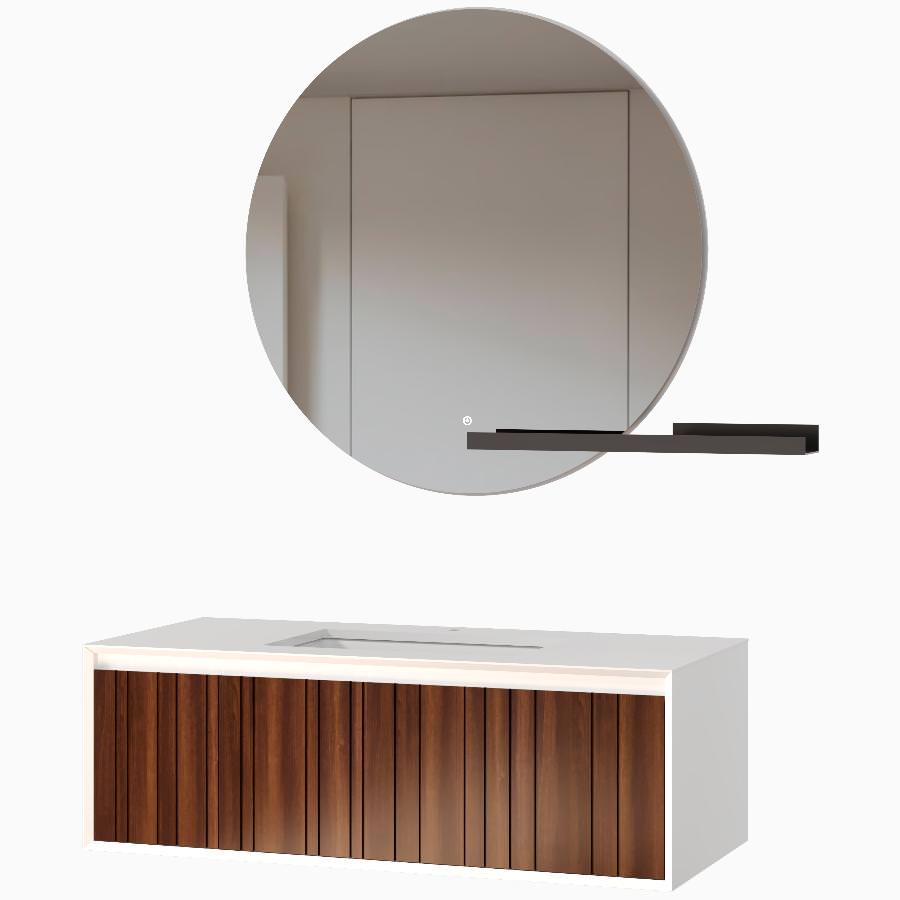 Тумба подвесная с раковиной Maxonor Pure Life SALON PLACER 120 см PL-MC07-120-BN грецкий орех в 100Kran: Широкий выбор и доступные цены.