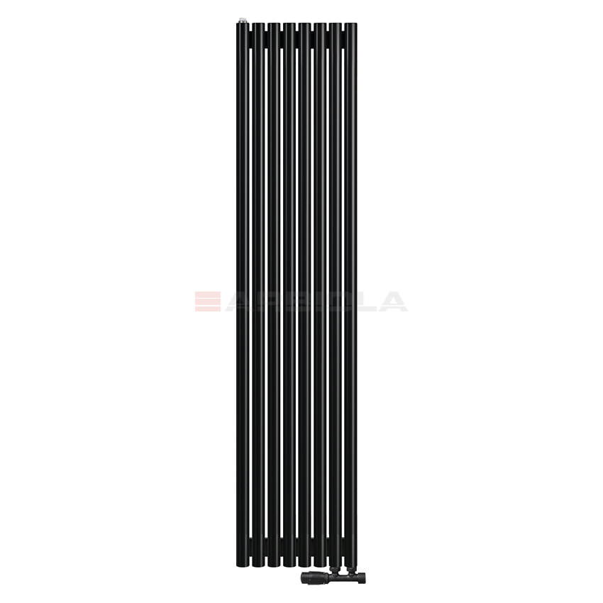 Вертикальный радиатор с нижним подключением Arbiola Iris V 96793 39,2 х 150 см черный матовый ral 9005 от интернет-магазина сантехники 100Kran!