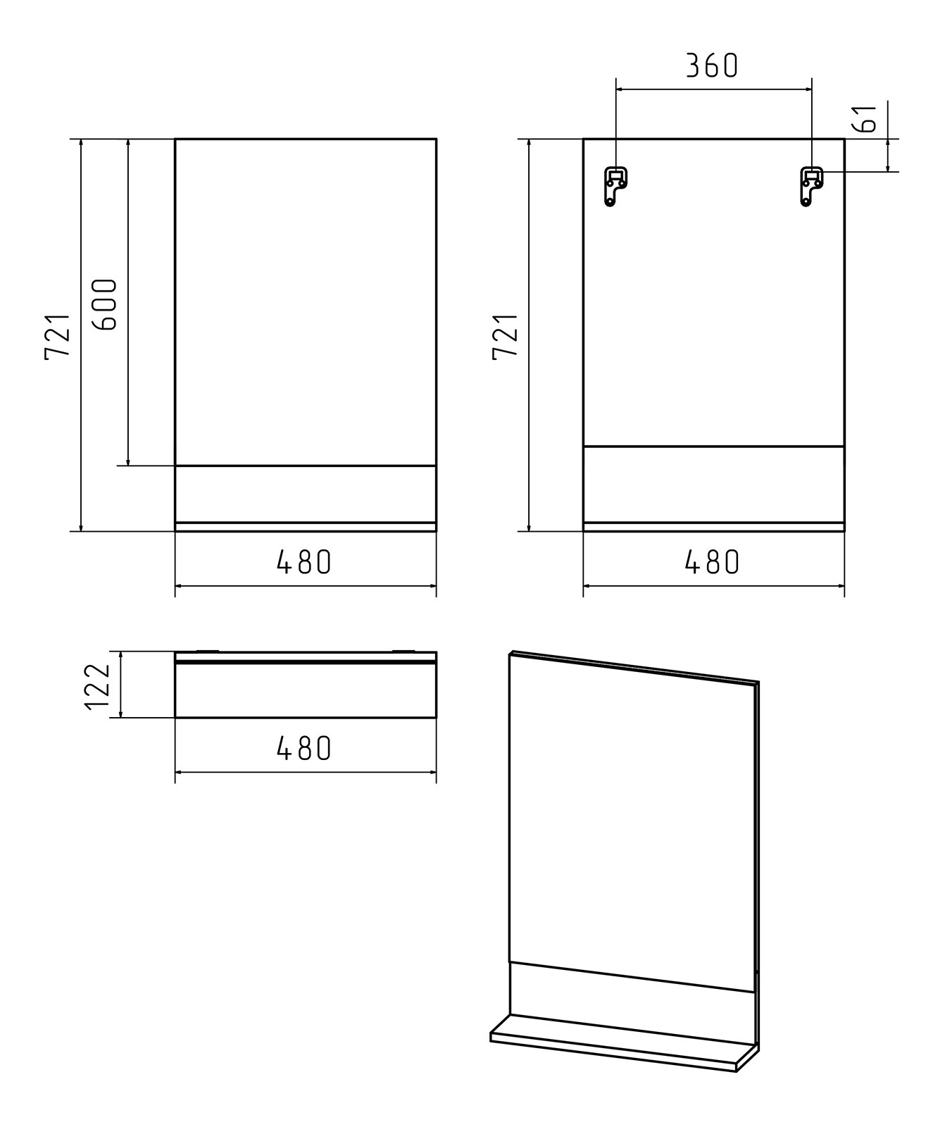 Зеркало Алиса 50 х 72 белое Э-Али03050-01 100Kran: Широкий выбор и доступные цены.