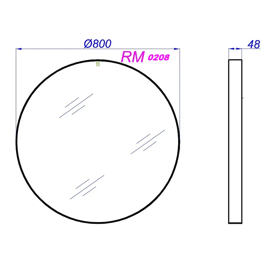 Зеркало AQWELLA RM круглое 80 см RM0208W белое 100Kran: Широкий выбор и доступные цены.