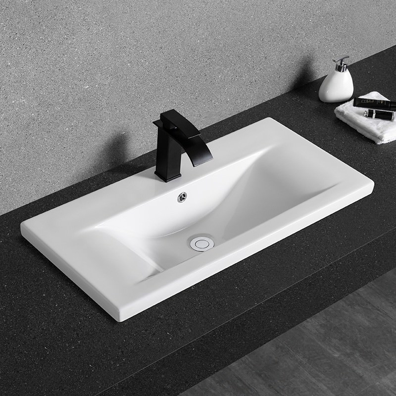 Раковина врезная  CeramaLux 9393-80 81,5 см белая в 100Kran: Широкий выбор и доступные цены.
