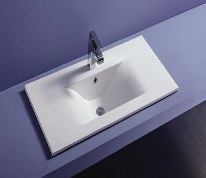 Раковина врезная  CeramaLux YJ807-100 105 см белая в 100Kran: Широкий выбор и доступные цены.