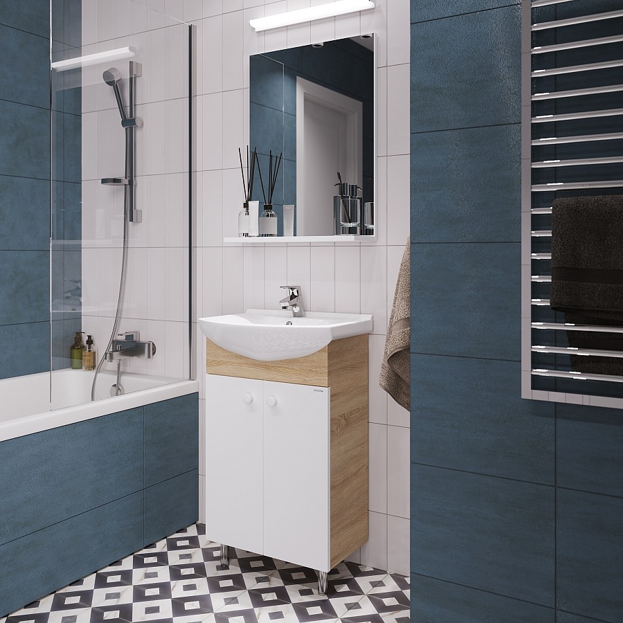 Комплект мебели для ванной Grossman Eco Line 60 см 106052-2 комбинированный в 100Kran: Широкий выбор и доступные цены.