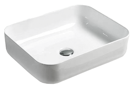 Раковина накладная Timo Keramiikka SOLI 51 TK-305 белый глянец в 100Kran: Широкий выбор и доступные цены.