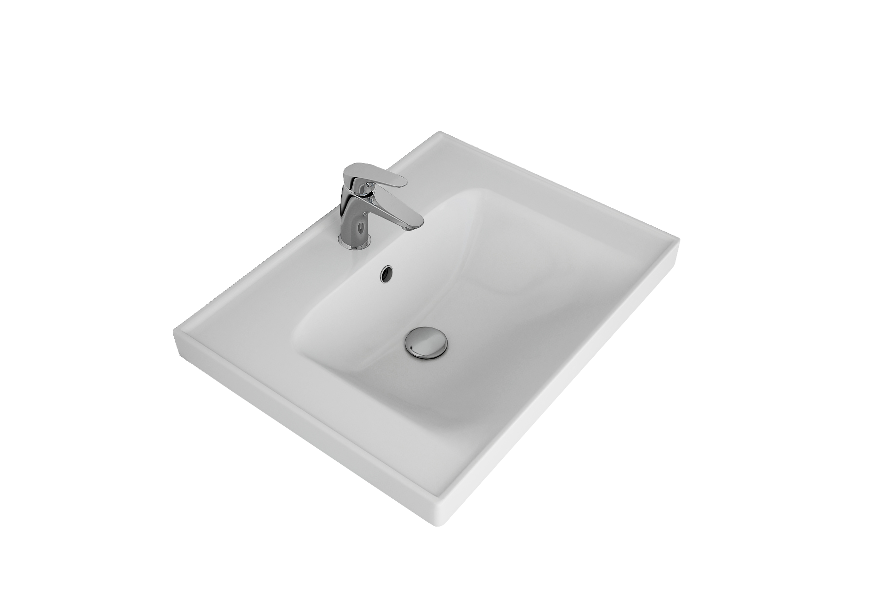 Раковина мебельная Dreja ГРЭЙС 60 см  белый 641587 в 100Kran: Широкий выбор и доступные цены.