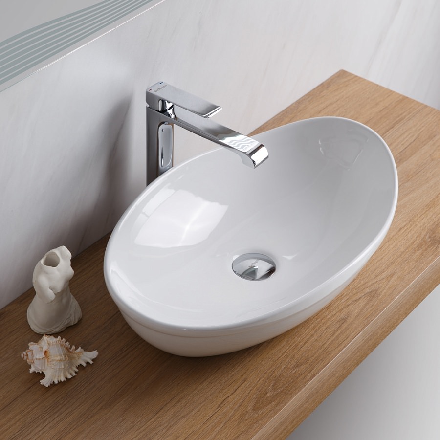 Накладная раковина BelBagno BB1362 34  см белая глянцевая в 100Kran: Широкий выбор и доступные цены.