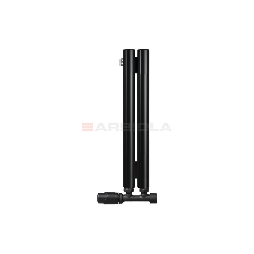 Вертикальный радиатор с нижним подключением Arbiola Iris V 108385 9,2 х 50 см черный матовый ral 9005 от интернет-магазина сантехники 100Kran!