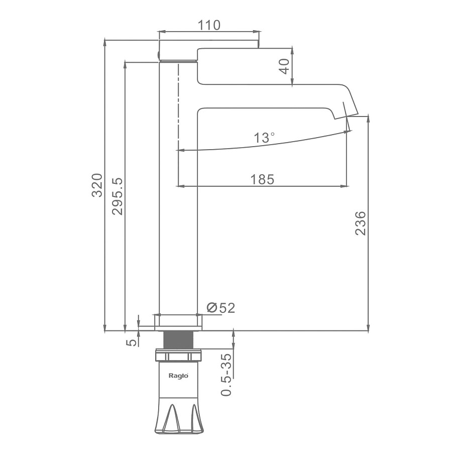 Смеситель для раковины Raglo R20.15 хром в 100Kran: Широкий выбор и доступные цены.
