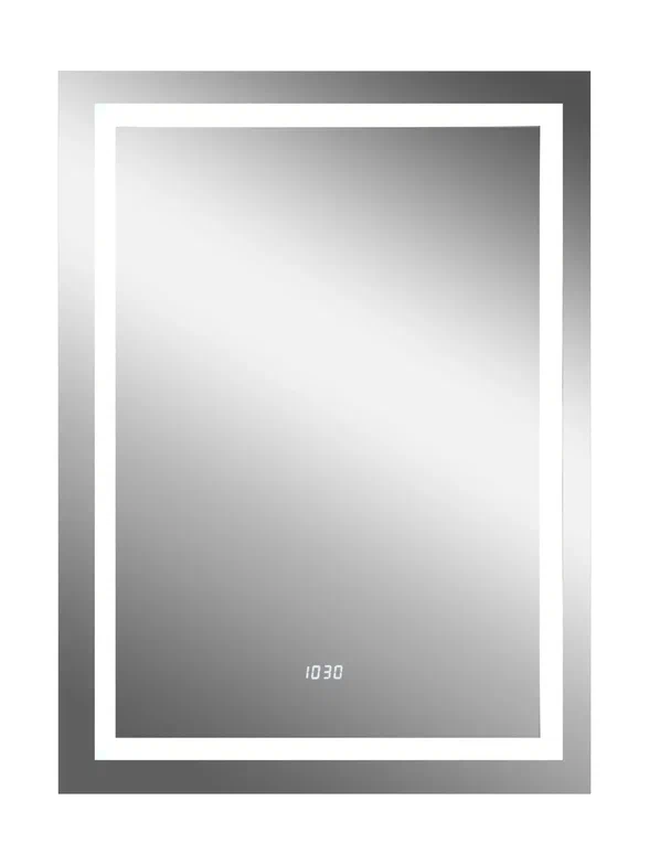 Зеркало с подсветкой "Verte Led" 500х700 с часами, датчиком движения ЗЛП477 100Kran: Широкий выбор и доступные цены.