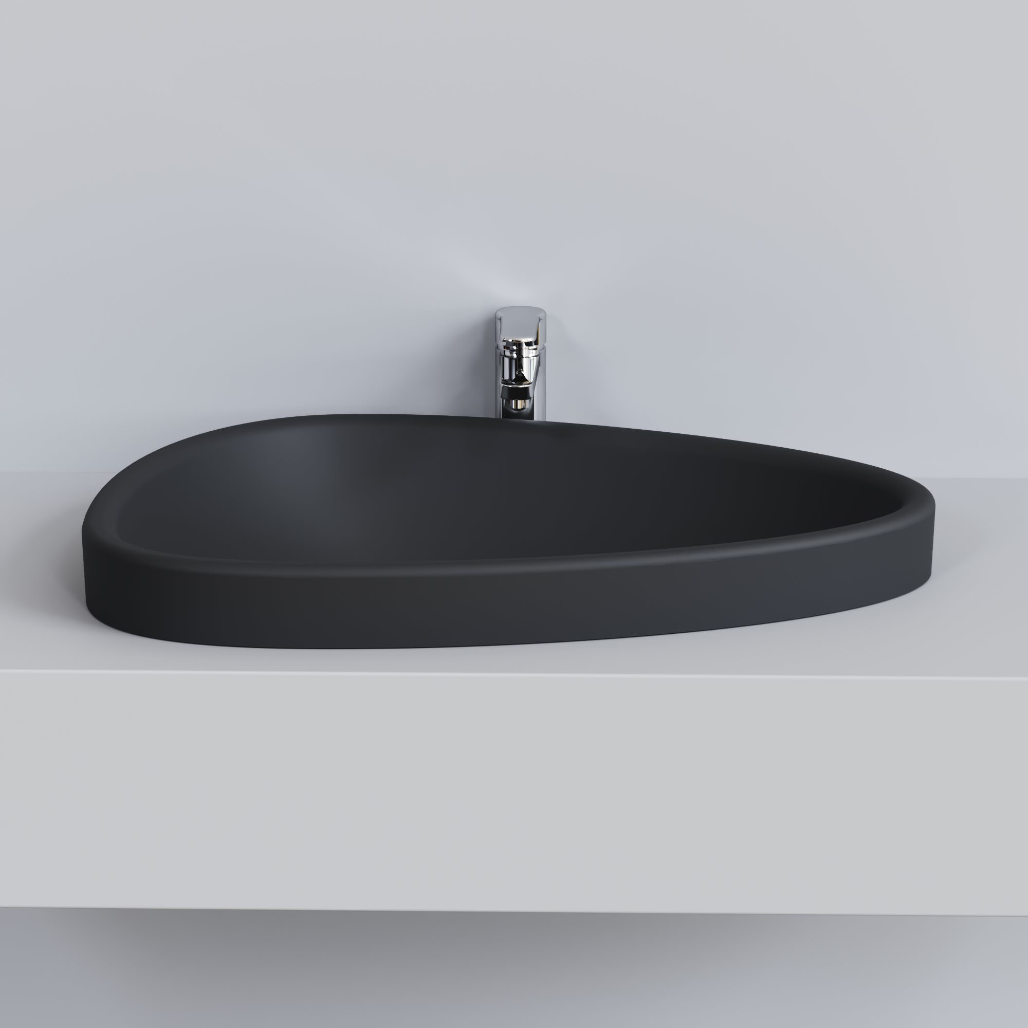 Раковина накладная Ambassador Kingston 146T20202 585*445 черная  матовая в 100Kran: Широкий выбор и доступные цены.