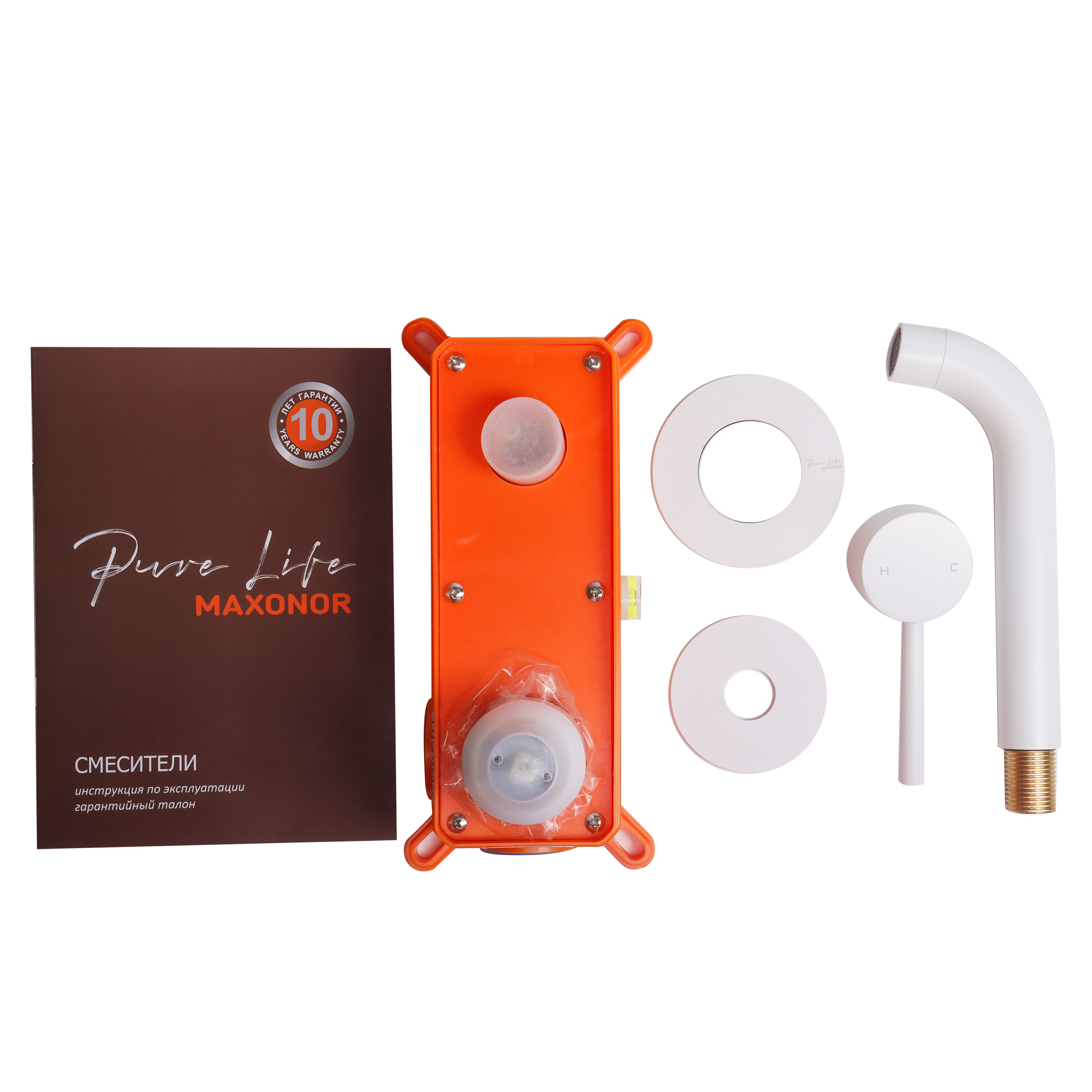 Смеситель для раковины Maxonor PURE LIFE PL7387-8 белый матовый в 100Kran: Широкий выбор и доступные цены.