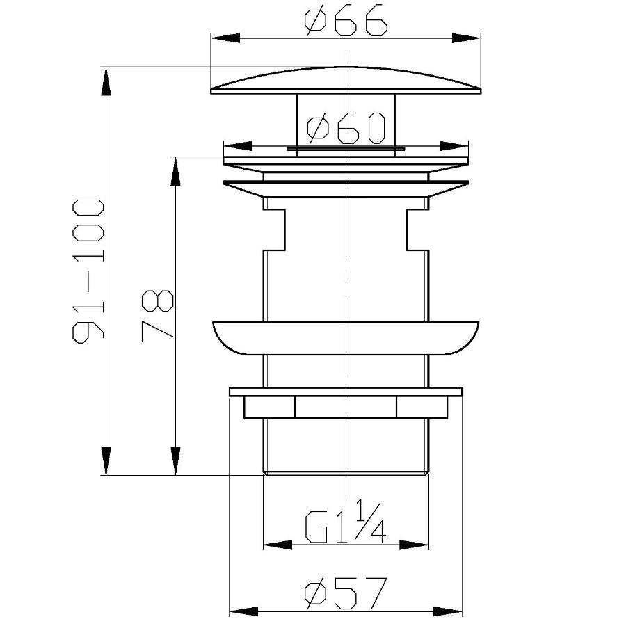 Донный клапан BelBagno BB-SAT-NERO черный матовый в 100Kran: Широкий выбор и доступные цены.