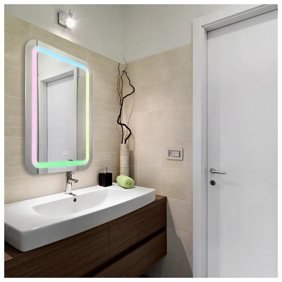 Зеркало с подсветкой Silver Mirrors Malta-RGB 55 х 80 см LED-00002511 разноцветное 100Kran: Широкий выбор и доступные цены.