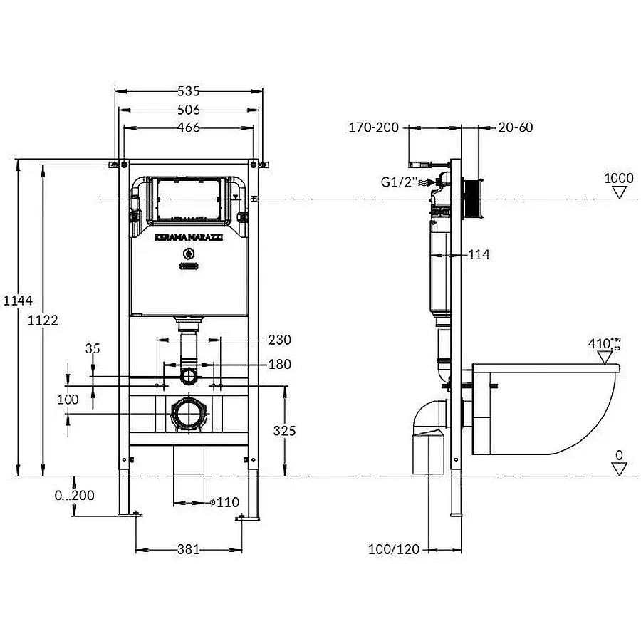 Инсталляция для унитаза Kerama Marazzi INST.PRO.WC в 100Kran: Широкий выбор и доступные цены.