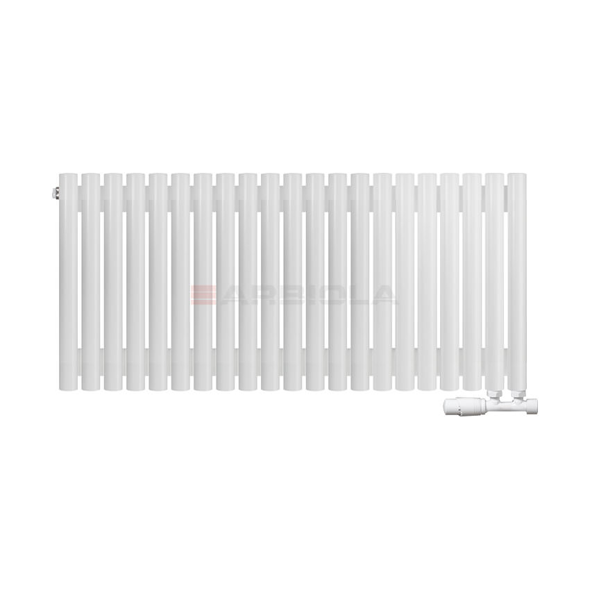 Вертикальный радиатор с нижним подключением Arbiola Iris V 108426 104,2 х 50 см белый матовый ral 9016 от интернет-магазина сантехники 100Kran!