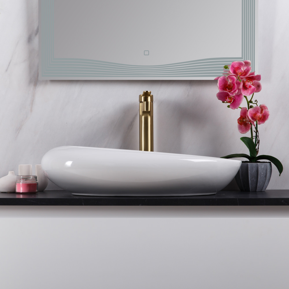 Накладная раковина BelBagno BB1396 37  см белая глянцевая в 100Kran: Широкий выбор и доступные цены.