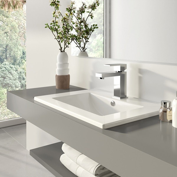 Раковина мебельная Sanita Luxe Quadro 75 белая QDR75SLWB01 в 100Kran: Широкий выбор и доступные цены.